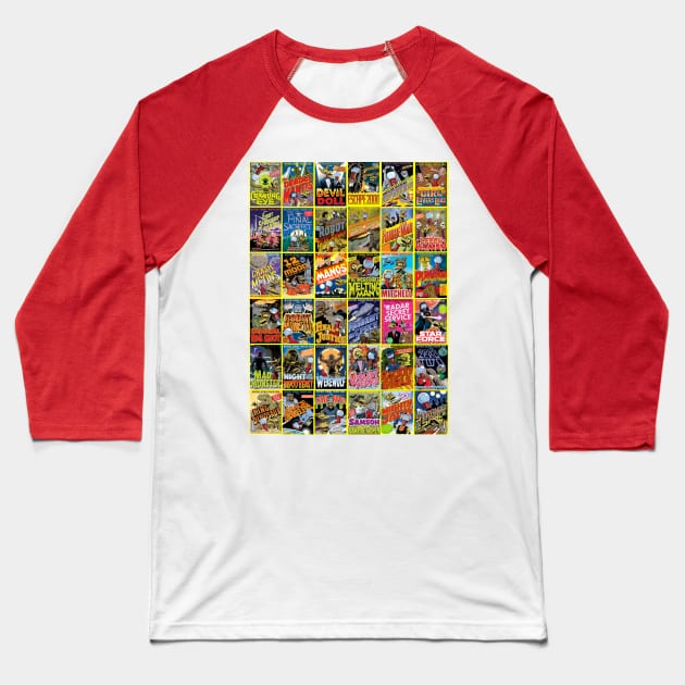 MST3K Box Art Collage Baseball T-Shirt by Starbase79